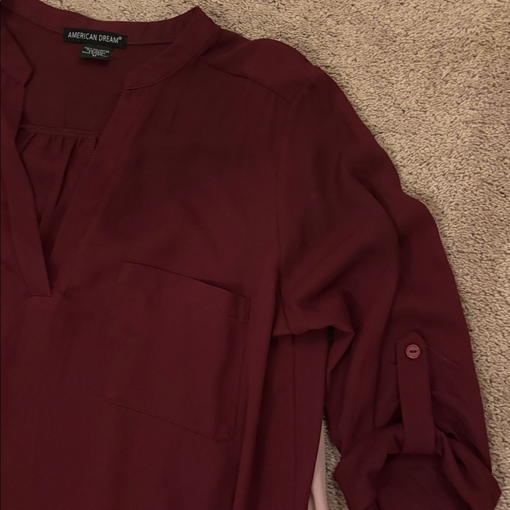 AMERICAN DREAM Bundle (3) Roll Sleeve Tops, size M - Picture 5 of 9